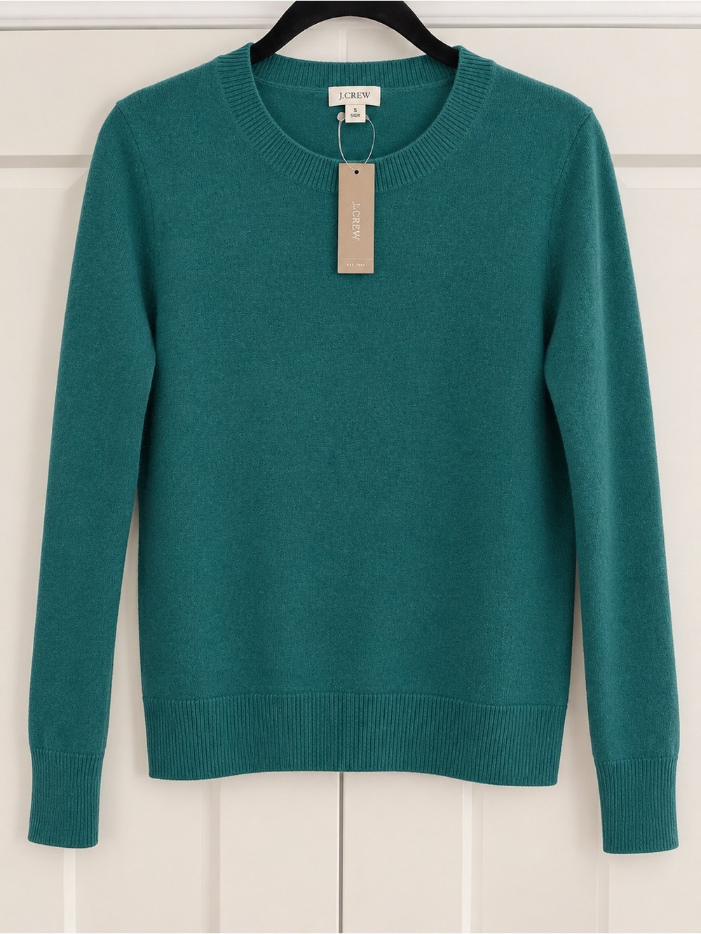 JCREW 100% Cashmere Crewneck Women's Sweater in Teal - Picture 2 of 3